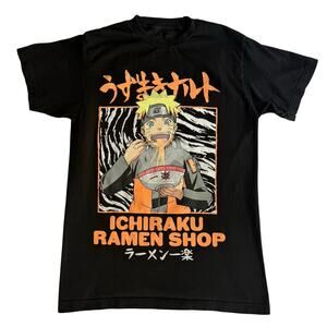 Naruto Shippuden Mens' Anime Shirt Ichiraku Ramen Shop Adult T-Shirt Small